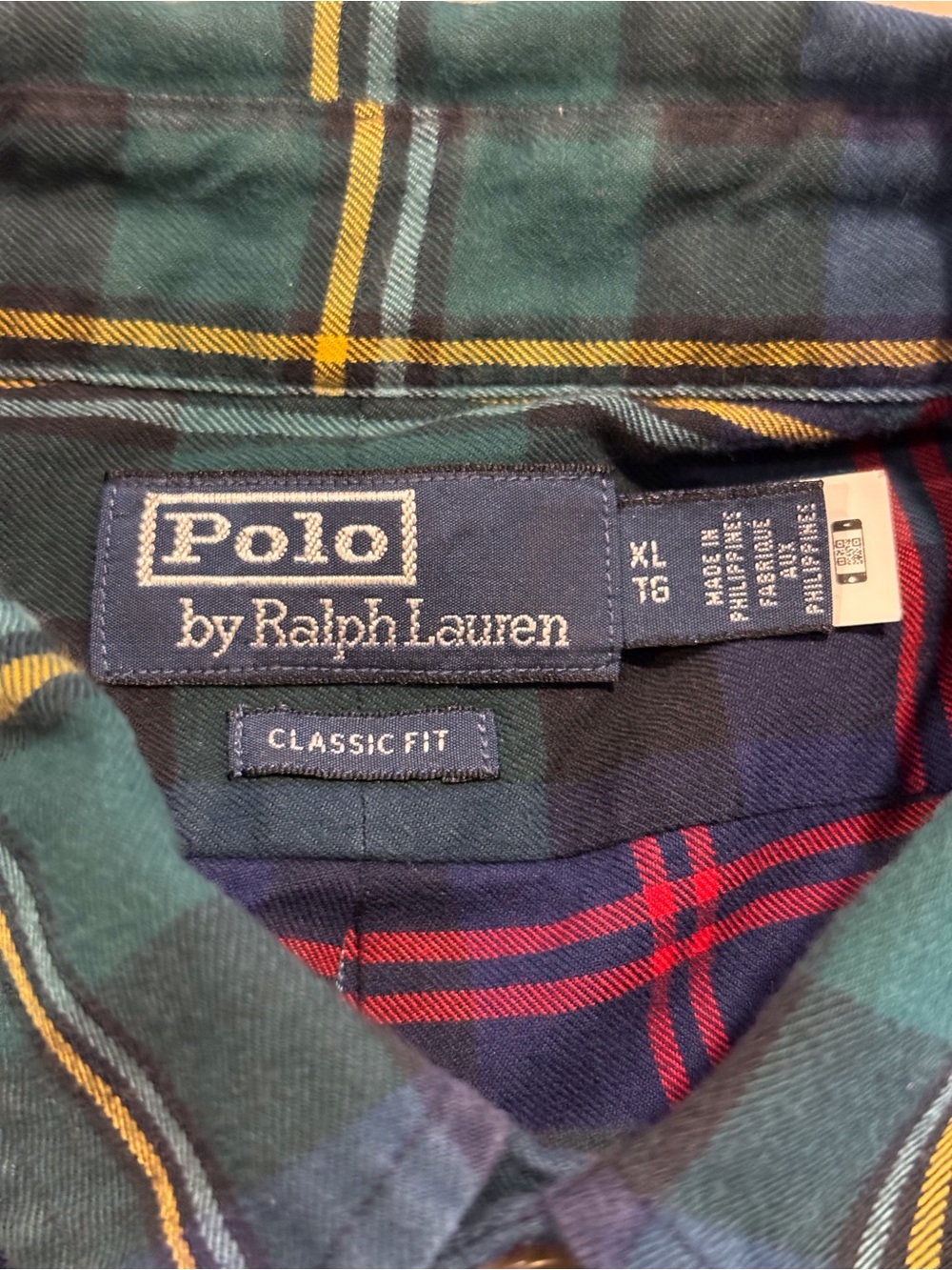 Polo Ralph Lauren Plaid Flannel Shirt XL Classic Fit Equestrian Preppy Button Up - Picture 10 of 13
